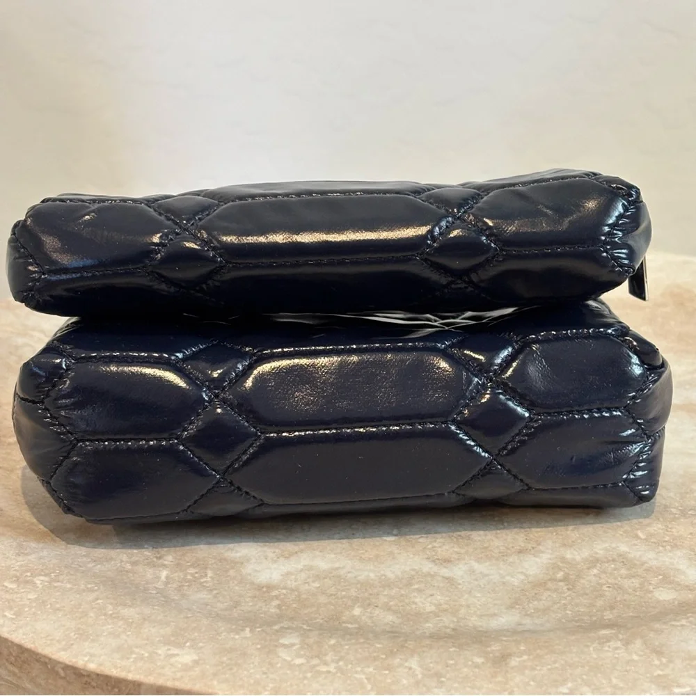 Aimee Kestenberg diamond python quilt nylon makeup toiletry bags